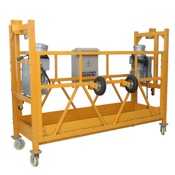 Yellow Steel Suspended Access Platform 2 Meters Zlp500 With 3 Phase Motor