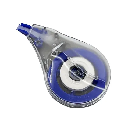 China Factory Custom Printed Mute Correction Tape Roller Plastic Blue Colored Whiteout Tape