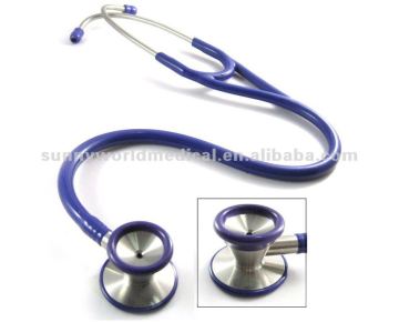 SW-ST18Cardiology stainless steel with CE approved for deluxe stethoscope hospital device Stainless Steel dual head stethoscope