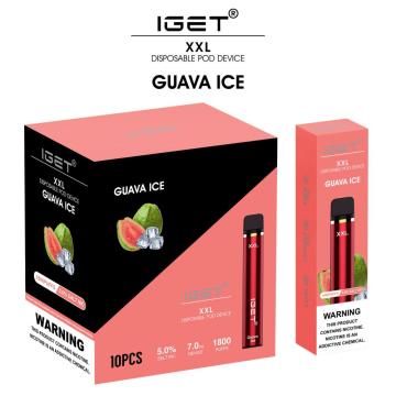 iget vape XXL packaging 1800