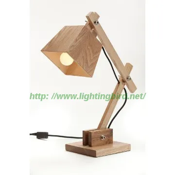 Wood reading table lamp  made in China