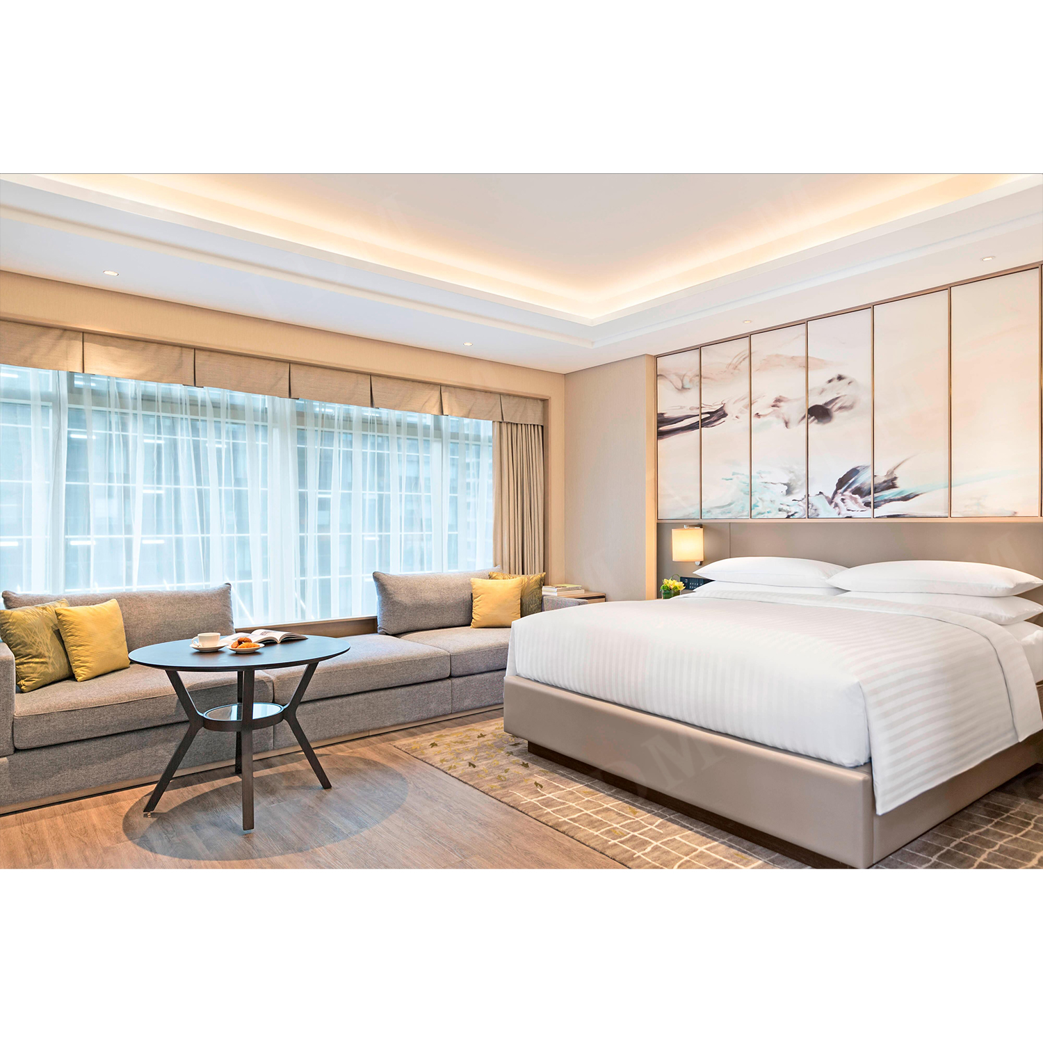 Custom made hotel bed room furniture