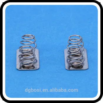 battery contact with spring/battery clip