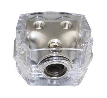 1X0 Gauge In 2X0 Gauge Out Car Power/Ground Distribution Block PD-05C-0GA