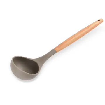 8 piece silicone set wooden kitchen utensil set