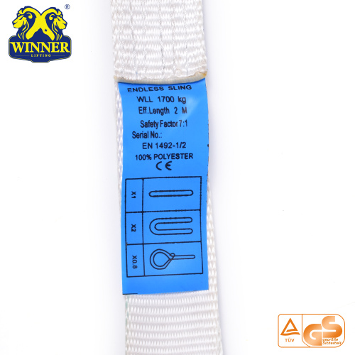 Specification EN1492 Polyester Round Lifting Webbing Sling