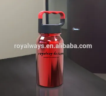 Hot sales stainless steel red color drinking water bottles with practical lid