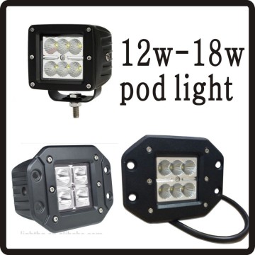 super bright 10-30v 4x4 offroad led fog light 18w led work light flush mount
