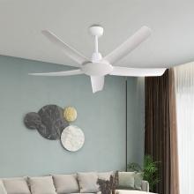 White ABS ceiling fan with remote control