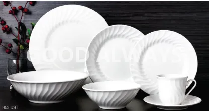 Porcelain embossed tableware set