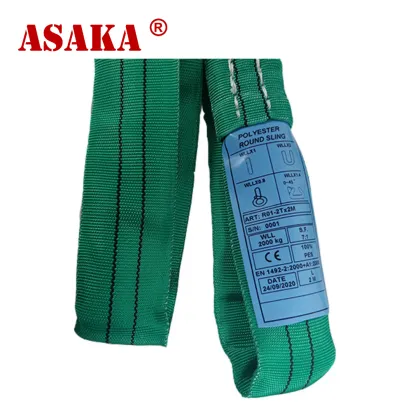 Green Crosby 2 Ton 1 Meter Polyester Round Sling for Excellent Performance