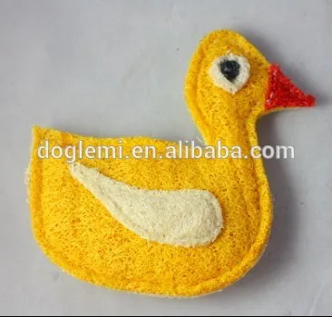 Loofah bird dog pet toy