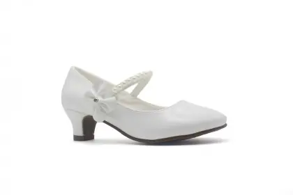 Girls Party Shoes with  Pearl Instep