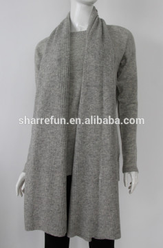 Professional manufacturer classic rib knitted cashmere shawls with 91 colors