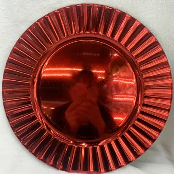 Colorful PP Charger Plates for Wedding and Party Decorations