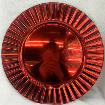 Colorful PP Charger Plates for Wedding and Party Decorations