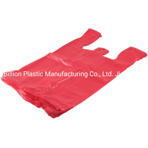 Wholesale Plastic Clear T Shirt Packing Carrier Roses Shopping Die Cut Bag