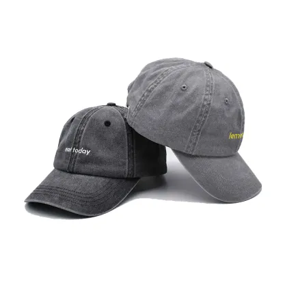 Custom Wash Old Style Gray Dad Cap