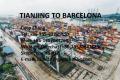 Mainland Tianjin Sea Freight en Espagne Barcelone