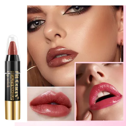 Glossy Crayon Lipstick: Moisturizing, Waterproof, and Long-Lasting