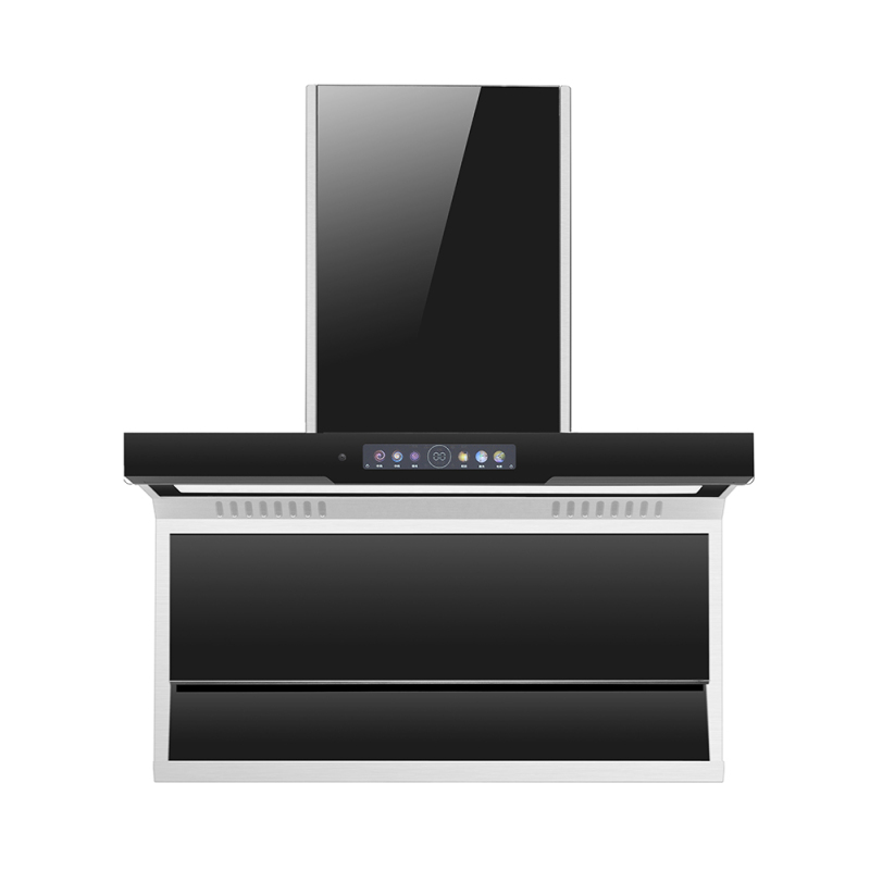 CE CB 900mm Glass Stainless Steel Hand Sensor Gesture Control Kitchen Exhaust Range Hood Kitchen Chimney Exhaust Hood