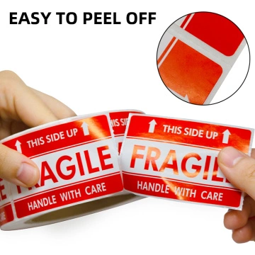 thumbnail image 2 of 500 Fragile Shipping Stickers – 2x3 Inch Handling Labels With Care (1 Roll, Red/White) 2 of 4