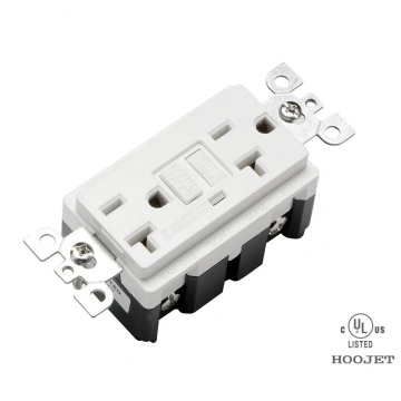 Presa GFCI 15A Con Indicatore LED, Interruttore Salvavita, ETL, Bianca, 125V, 2 Prese