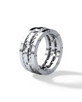 Luxury 18K Gold Mens Fidget Ring for Wedding