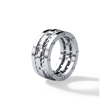 Luxury 18k Gold Mens Fidget Ring para sa Kasal