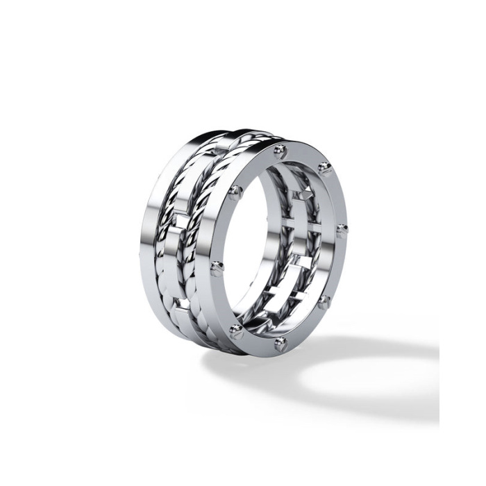 Luxury 18k Gold Mens Fidget Ring para sa Kasal