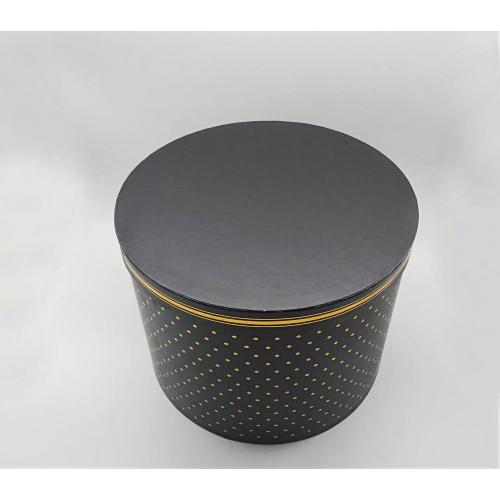 Luxury Black Cardboard Round Flower Box