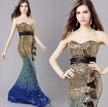 2013 New Elegant Fishtail Long Evening Dress