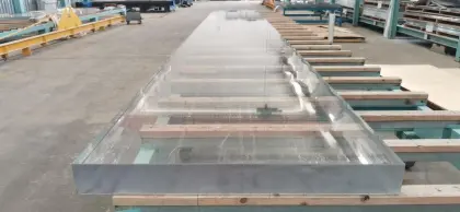 Acrylic container pool with acrylic board