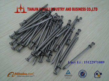 2015 hot sale !! low carbon steel polished two head common iron round wire nails