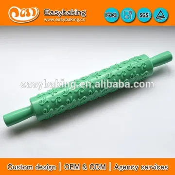 Plastic Fondant Embossed Rolling Pin for Gumpaste Sugarcraft Cake Decorating