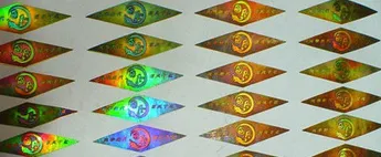 Custom shape 3D hologram stickers