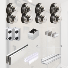 Satin Stainless Steel Shower Sliding Kits