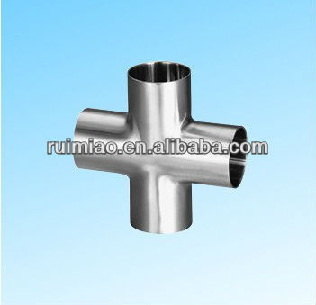 sanitary stainless steel 4-way cross pipe fitting
