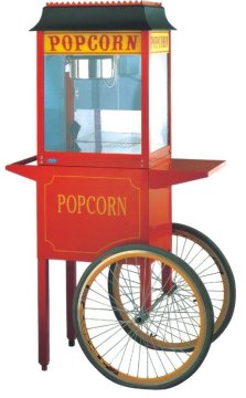 durable commercial popcorn maker machine with cart and wheel