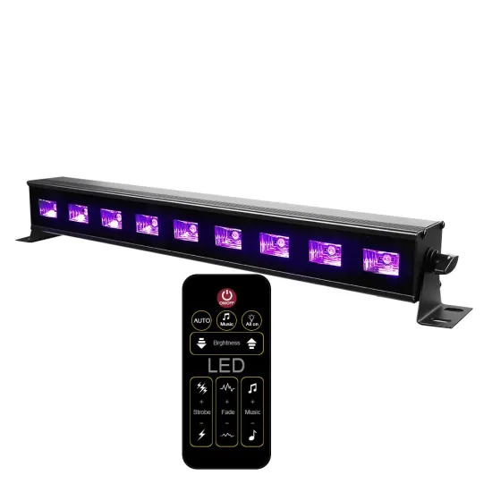 9X3W UV Black Light LED Wall Washer - DJ Purple LED Wall Lights for Wedding Party Events with Remote Control