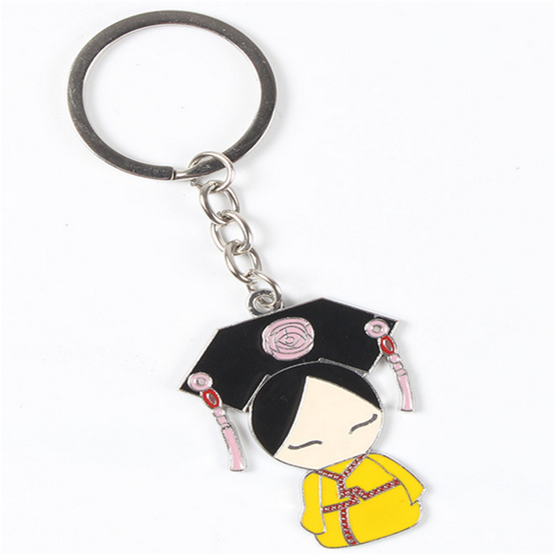 Metal Cartoon Chinese Figure Keyring