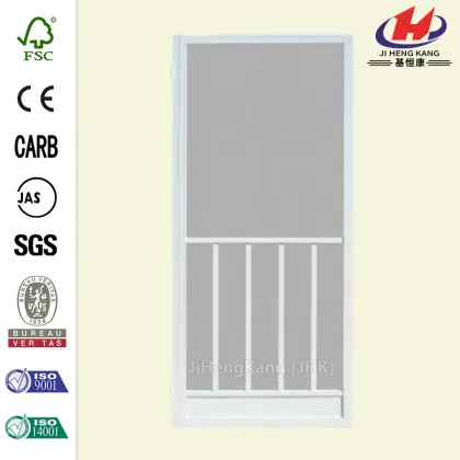 White Solid Vinyl 5-Bar Screen Door