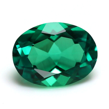 Floral na Alahas na may Colombian Emerald Oval Brilliant Cut