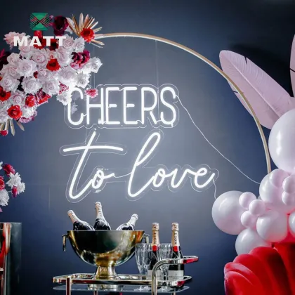 Custom Neon Sign for Wedding - Cheers to Love Decoration
