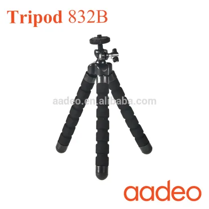 Octopus style Portable Adjustable Tripod Stand with Retractable Holder for Apple iPhone Samsung Galaxy Flexible foam tripod