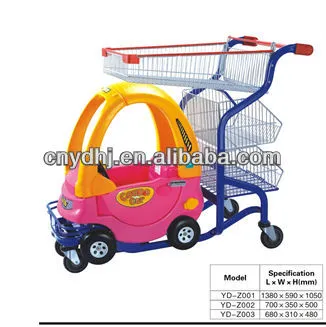 New Design Supermarket Shopping Trolley With Child Seats