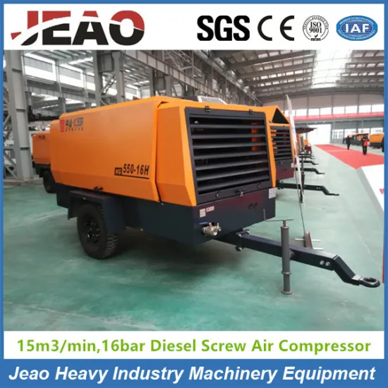 15m3/Min, 16bar Portable Diesel Screw Mobile Air Compressor for Sale