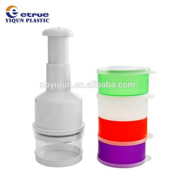 Top sale hand held vegetable chopper with 4pcs canister
