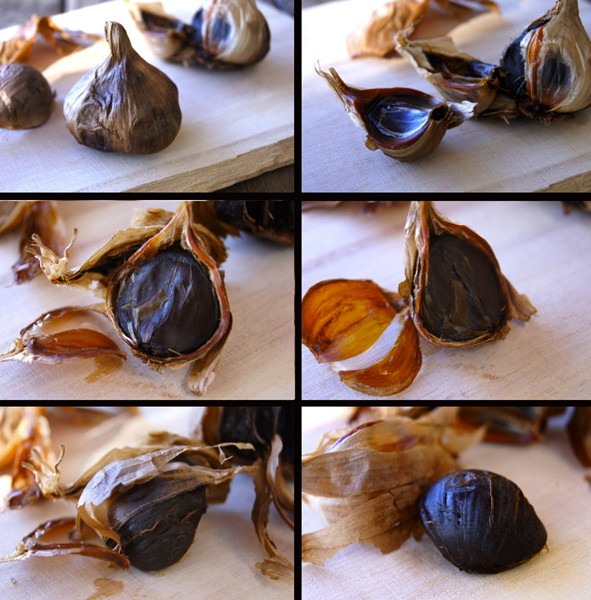 peeled black garlic 