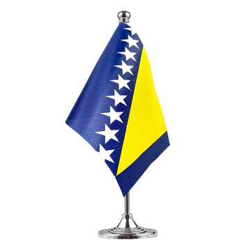 Sunshine Custom Bosnia and Herzegovina Desk Flag - Factory Price with Pole and Base